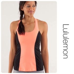 Lululemon Coral and Black Tank 4